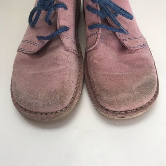 Mini Boden pink suede leather lace up boots - Picture 6 of 10